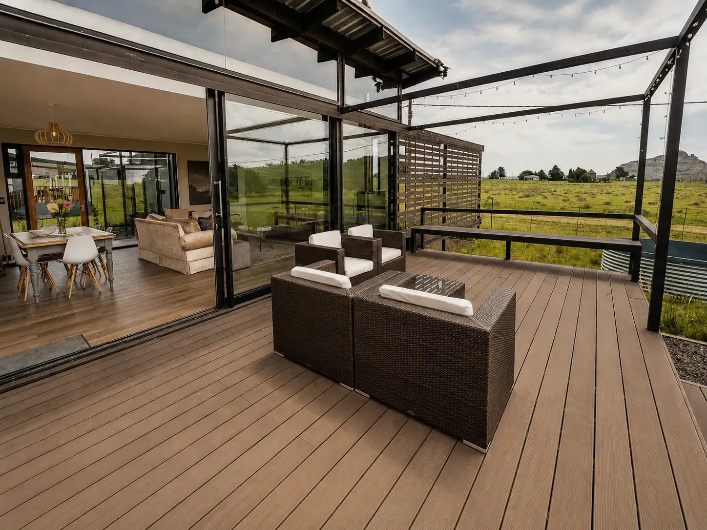 Eastern Freestate Residence deck exterior with slightly richer colour