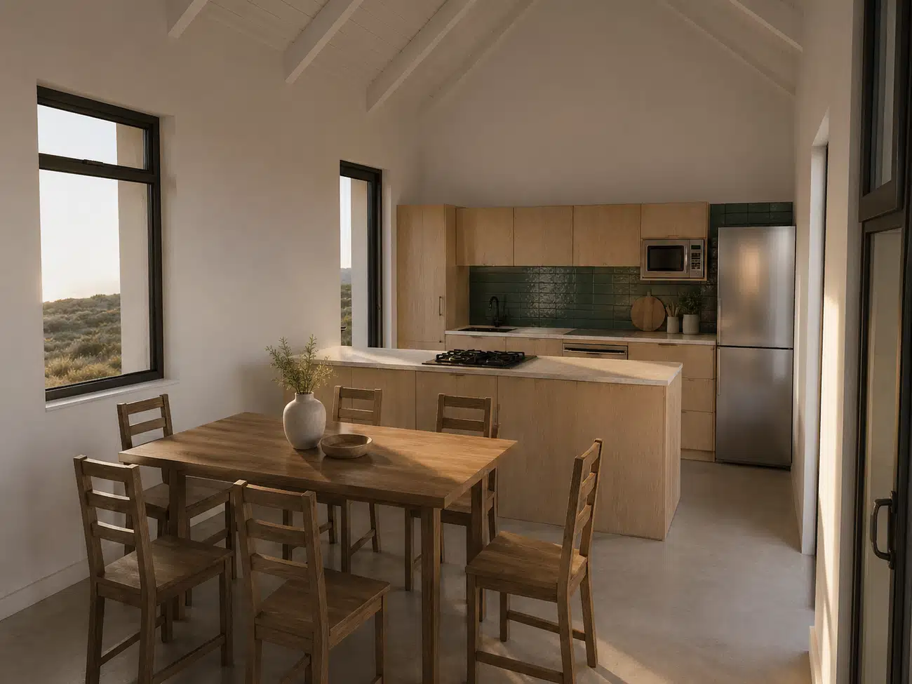 Guest Cottage — rendered kitchen interior